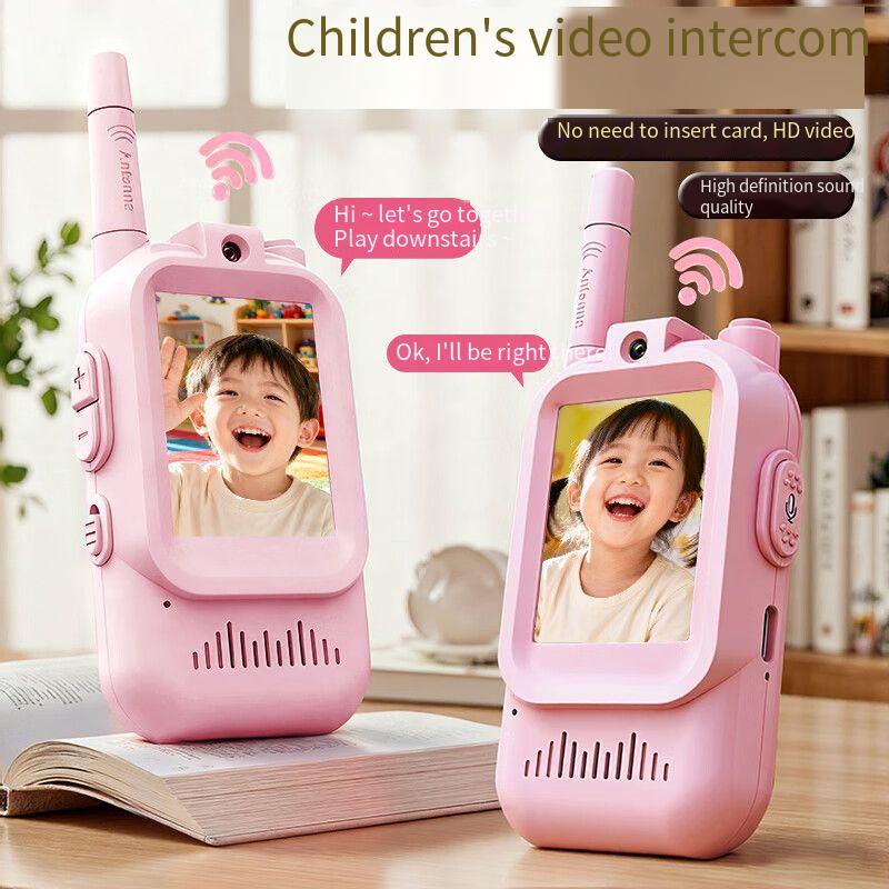 New children's video walkie-talkie boys and girls parent-child interactive telephone walkie-talkie charging wireless children's walkie-talkie children's toys birthday gift.