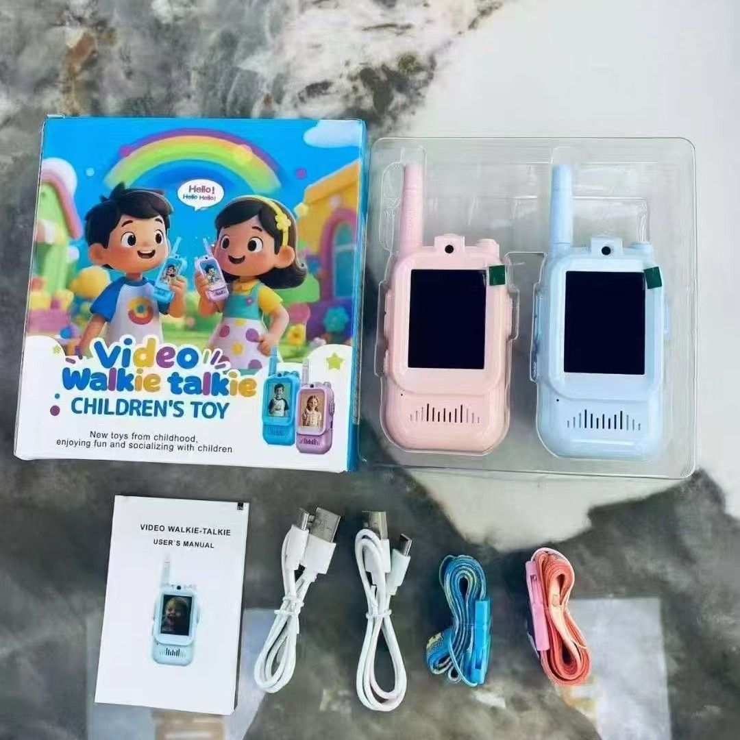 New children's video walkie-talkie boys and girls parent-child interactive telephone walkie-talkie charging wireless children's walkie-talkie children's toys birthday gift.