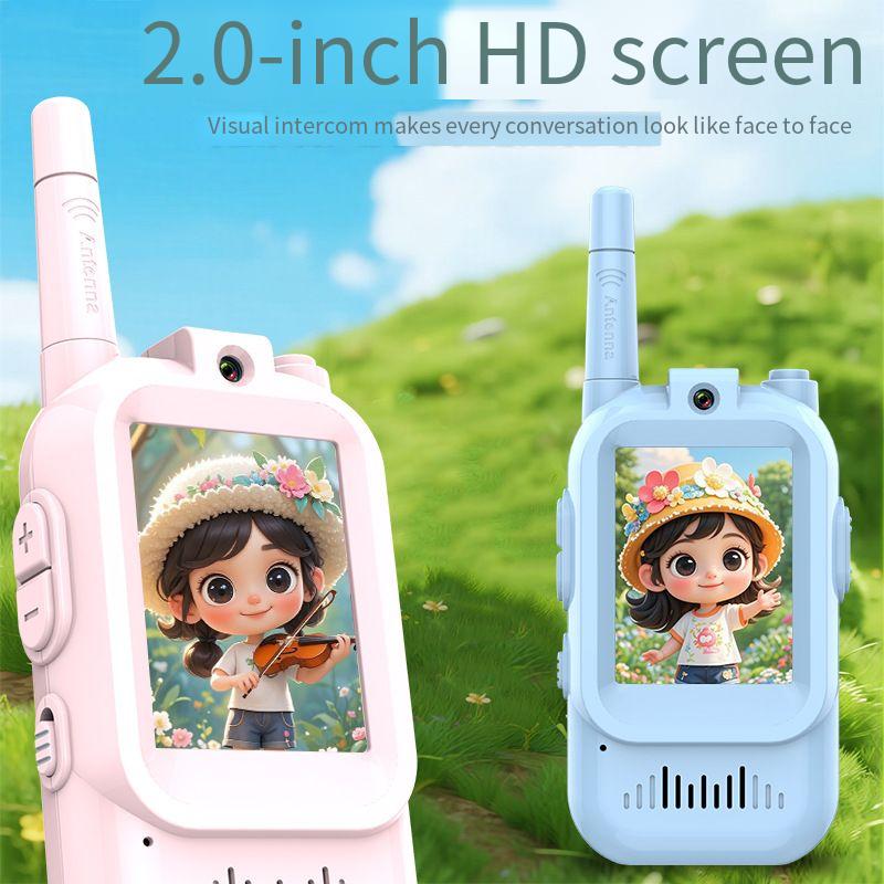 New children's video walkie-talkie boys and girls parent-child interactive telephone walkie-talkie charging wireless children's walkie-talkie children's toys birthday gift.
