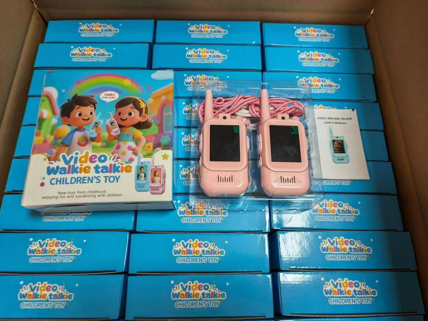 New children's video walkie-talkie boys and girls parent-child interactive telephone walkie-talkie charging wireless children's walkie-talkie children's toys birthday gift.