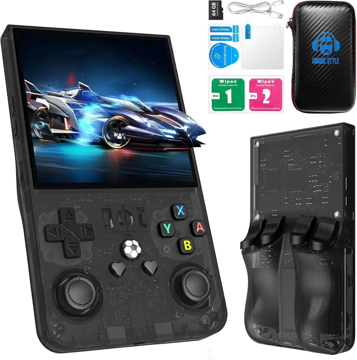 New R36MAX open source handheld game console retro game console 4.0-inch IPS HD eye protection screen portable pocket arcade
