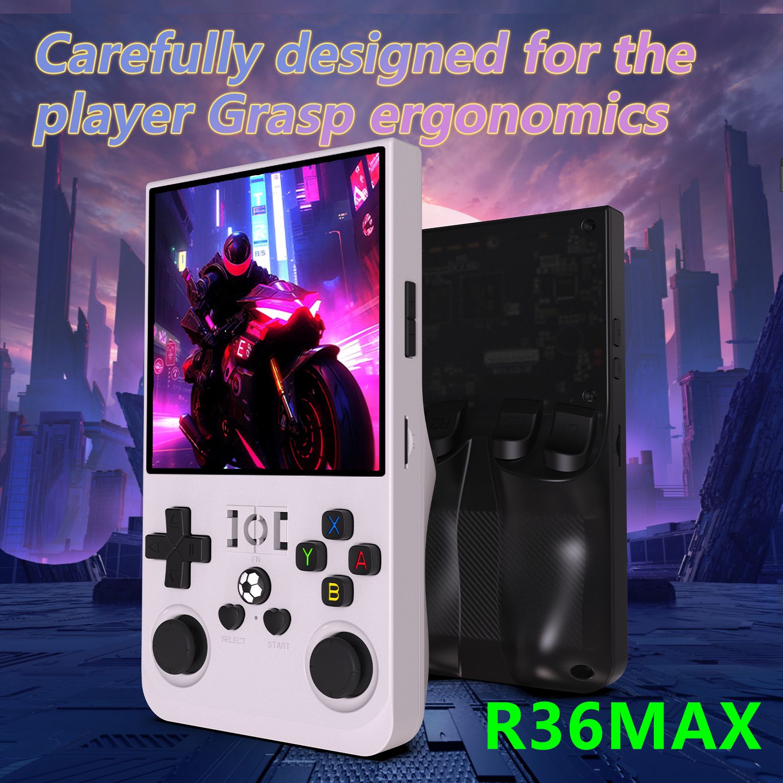 New R36MAX open source handheld game console retro game console 4.0-inch IPS HD eye protection screen portable pocket arcade