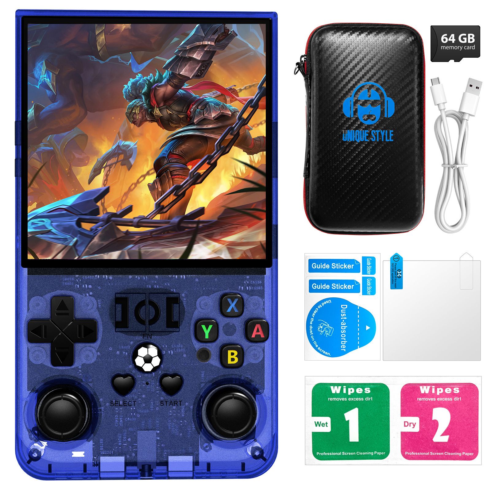 New R36MAX open source handheld game console retro game console 4.0-inch IPS HD eye protection screen portable pocket arcade