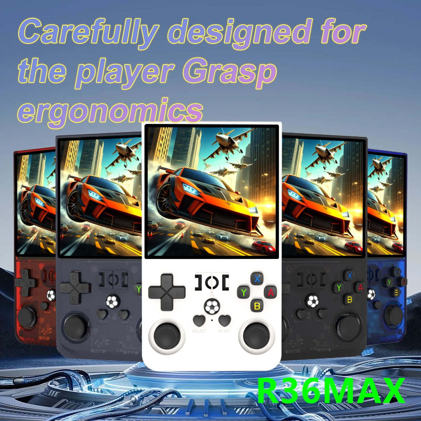 New R36MAX open source handheld game console retro game console 4.0-inch IPS HD eye protection screen portable pocket arcade