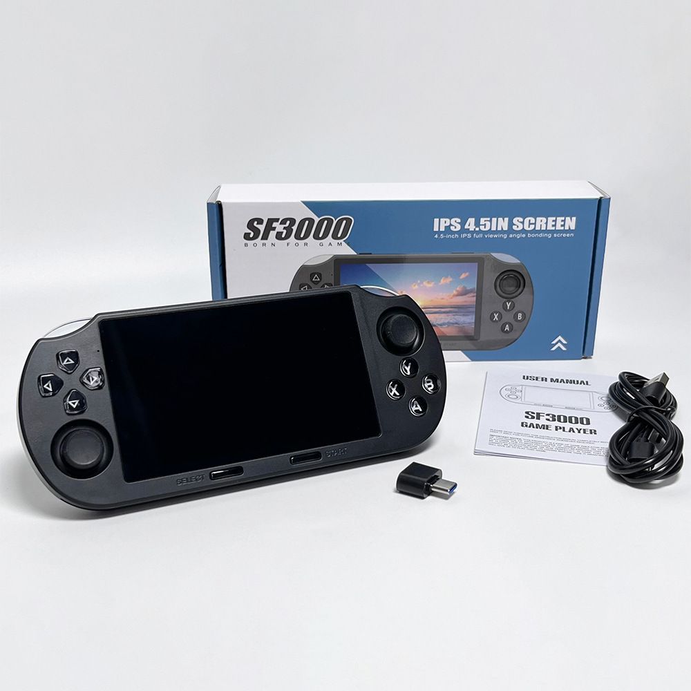 New SF3000 game console 4.5-inch HD big screen handheld GBA double rocker handheld game console