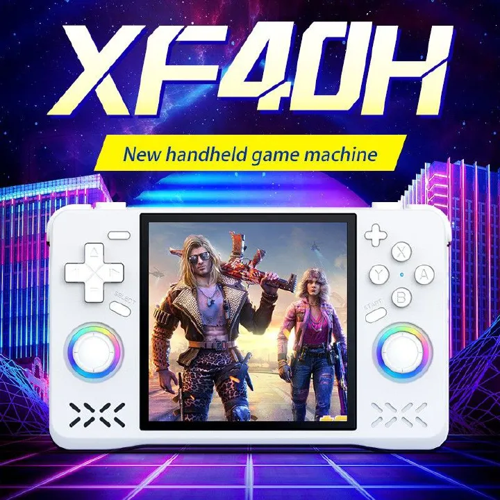 The new XF40H handheld game machine 4-inch large screen handheld built-in WIFI can play PSP online portable GBA open source handheld.