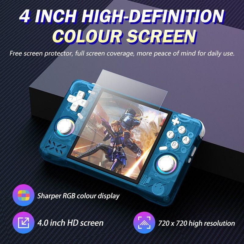 The new XF40H handheld game machine 4-inch large screen handheld built-in WIFI can play PSP online portable GBA open source handheld.