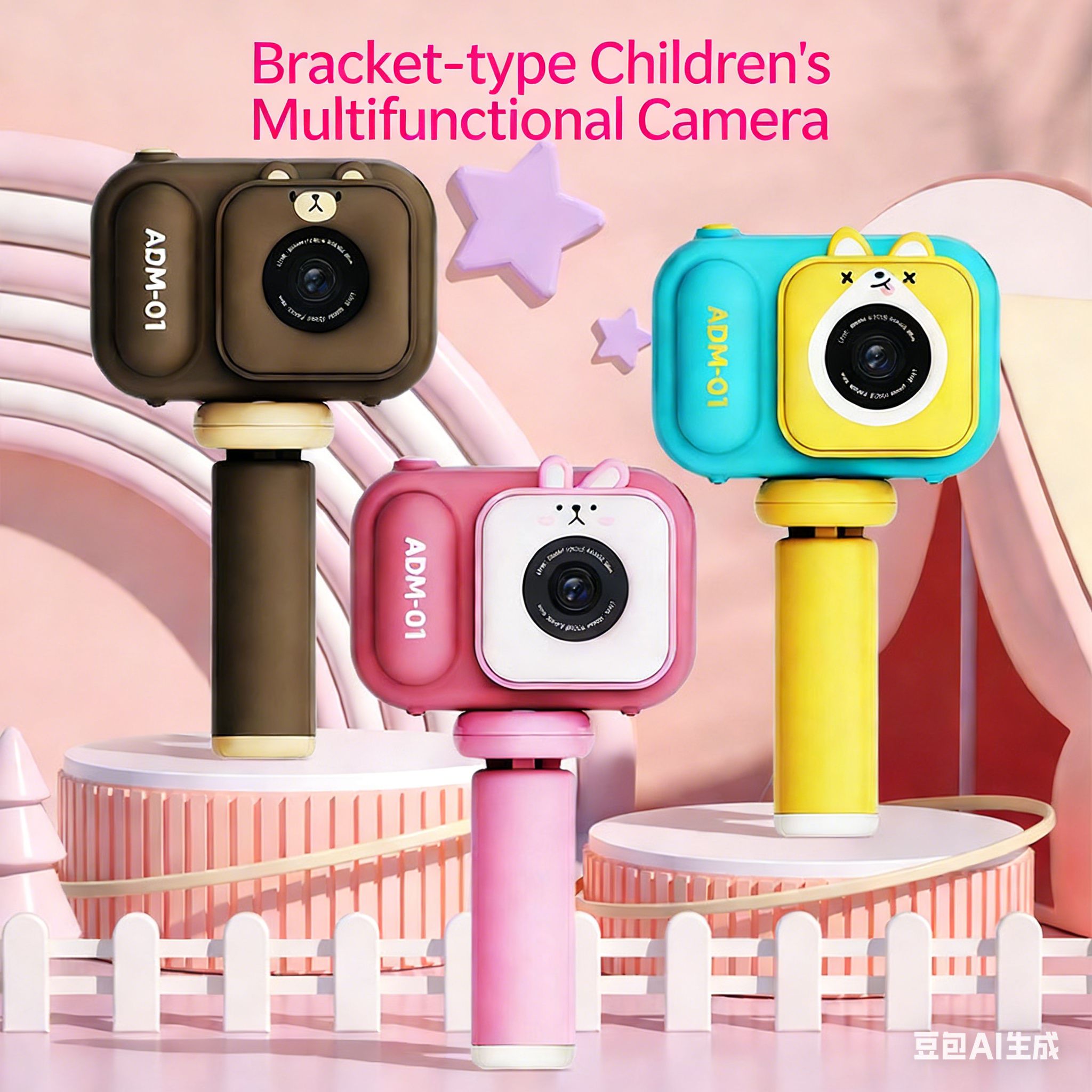 New S11 children's camera 4800W dual-camera 2.4-inch digital camera children's toys birthday holiday gift (send 64G memory card)