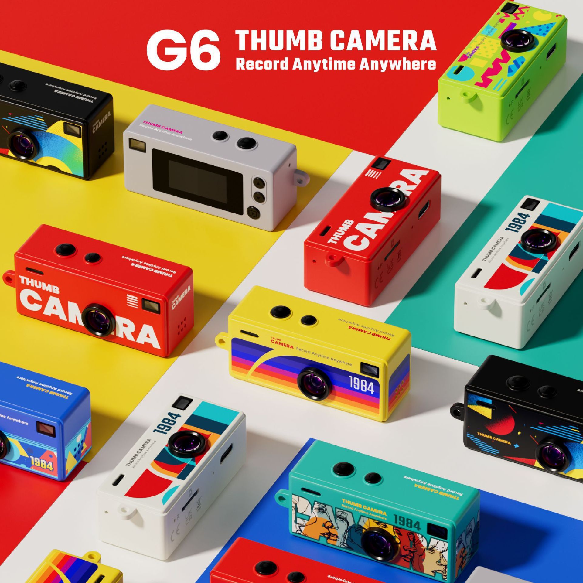 G6 mini thumb camera students small sports camera children's photo video pocket camera children's toys birthday holiday gifts (send 32GTF card)