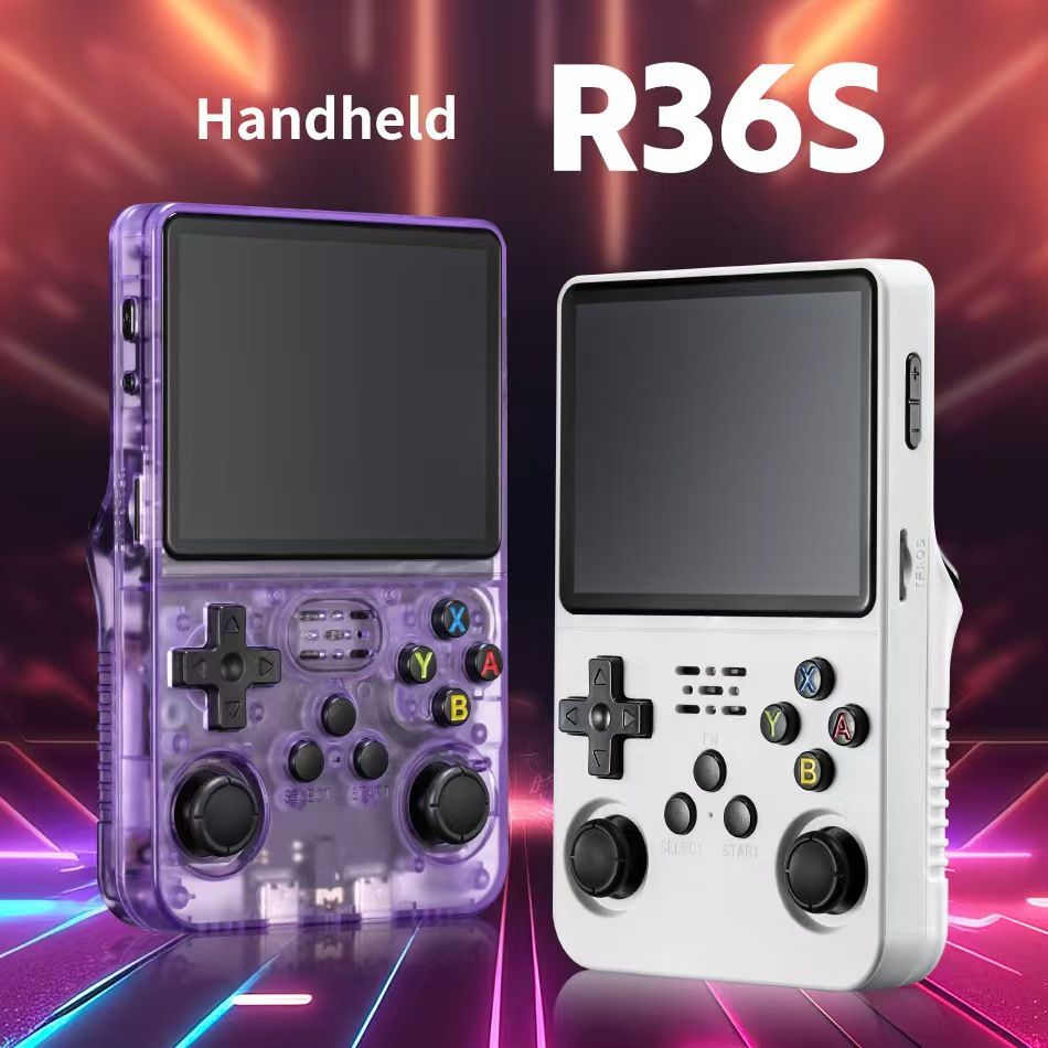 New R36S open source handheld game console retro GBA arcade classic FC arcade portable PSP（128G卡）
