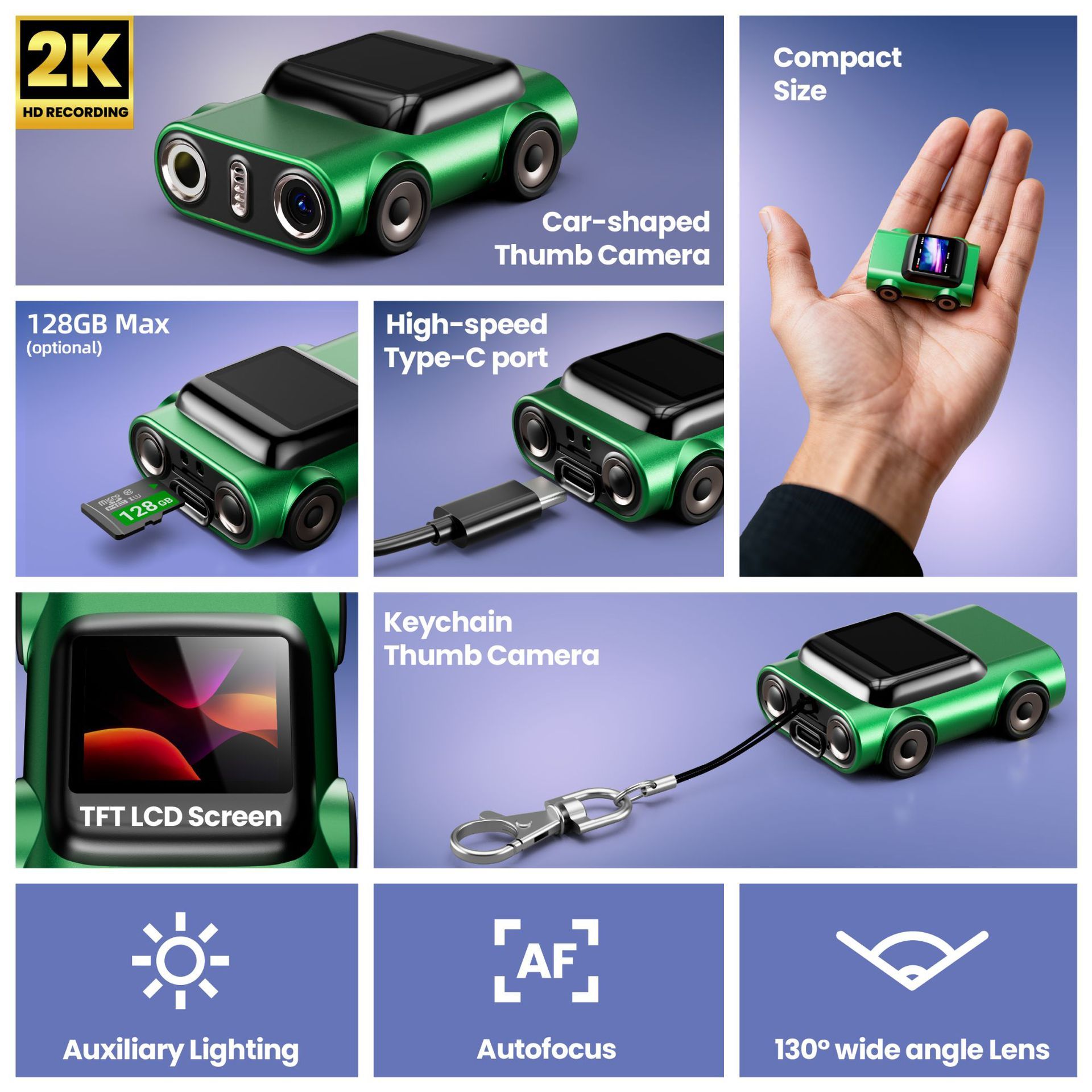 New mini thumb camera children's video camera toy student party sports camera camera toy camera birthday holiday gift