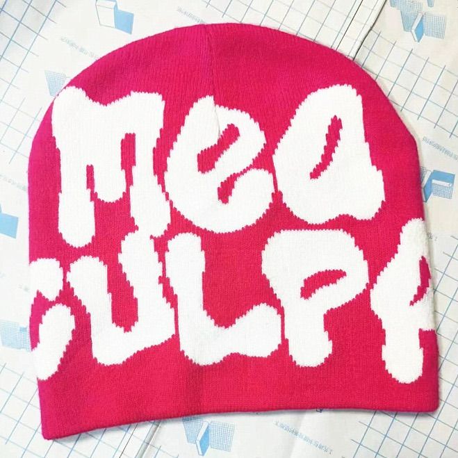 CJ House New Knitting Beanies Hat Men Women Paragraph Quality Cap Mea Culpa Y2k Warm Fashion Hundred Take Cold Cap for Women Hats style 03 one size