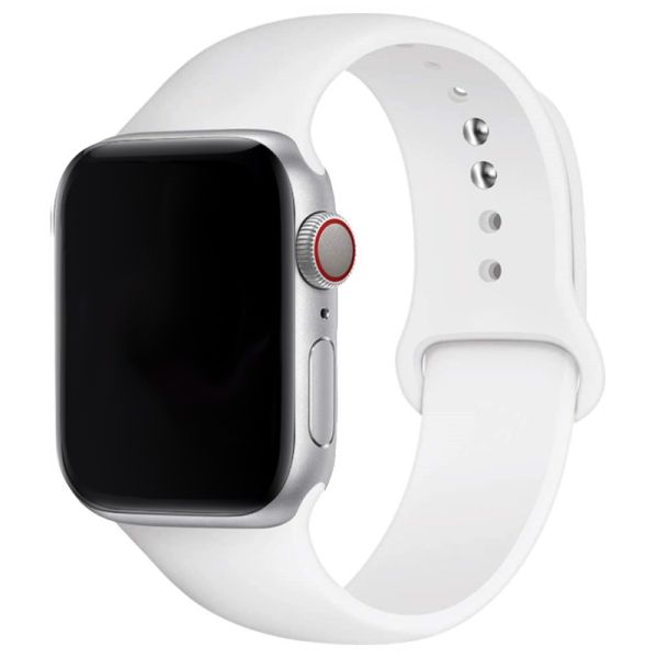 Silicone Strap For Apple Watch Band 44Mm 45Mm 42Mm iwatch 40Mm 38Mm 41Mm Correa Watchband Bracelet Apple Watch Series 7 3 5 6 SE White 38 40 41mm / 42 44 45mm