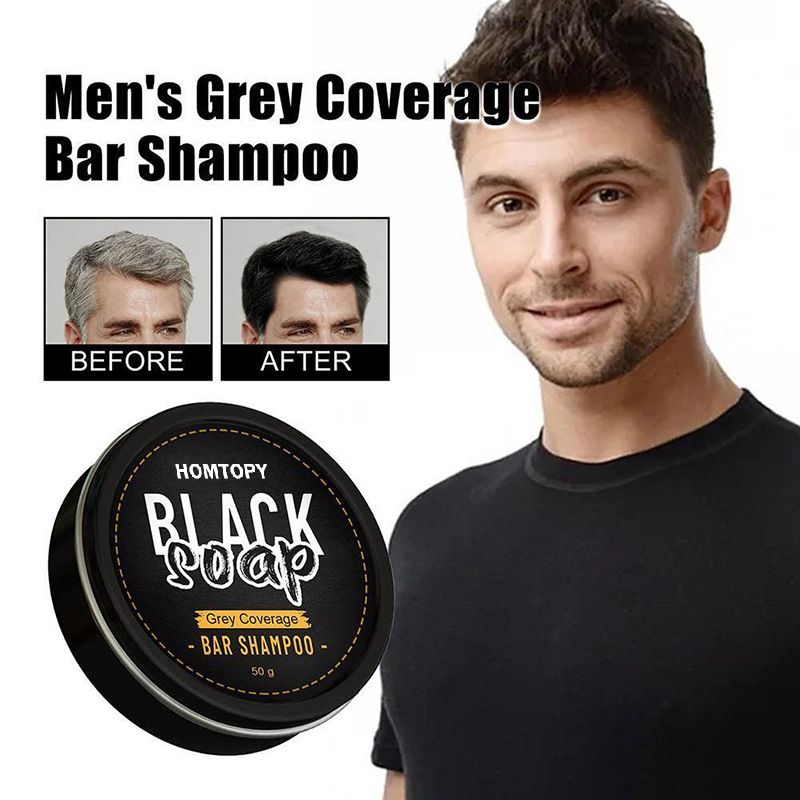 Shampoo Bar For Black Hair Repair And Moisturizer Mane Black Reverse Bar Soap Cover Bar Soap For Black Hair For Men Hair Coverage Black One size