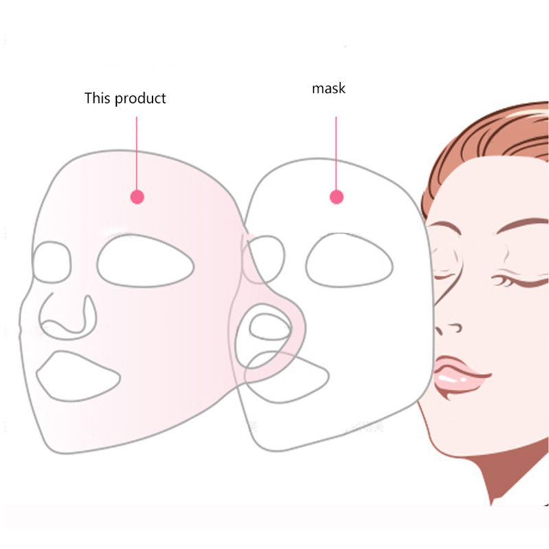 Silicone Face Mask Reusable Moisturizing Lifting Firming Anti Wrinkle V Shape Face Firming Gel Sheet Mask Ear Fixed Skin Care White
