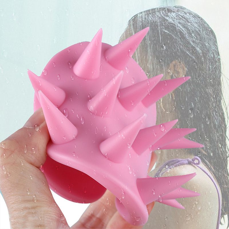 Silicone Shampoo Scalp Hair Massager Shampoo Massage Comb Bath Massage Brush Scalp Massager Hair Shower Brush Comb Care Tool Pink One size