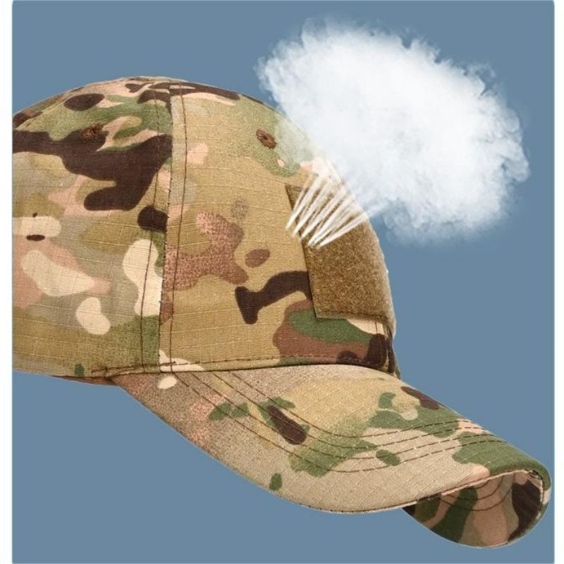 Balaclavas Men'S Military Tactical Balaclava Baseball Cap Full Visor Back Buckle Visor Outdoor Hunting Camouflage Summer camouflage one size