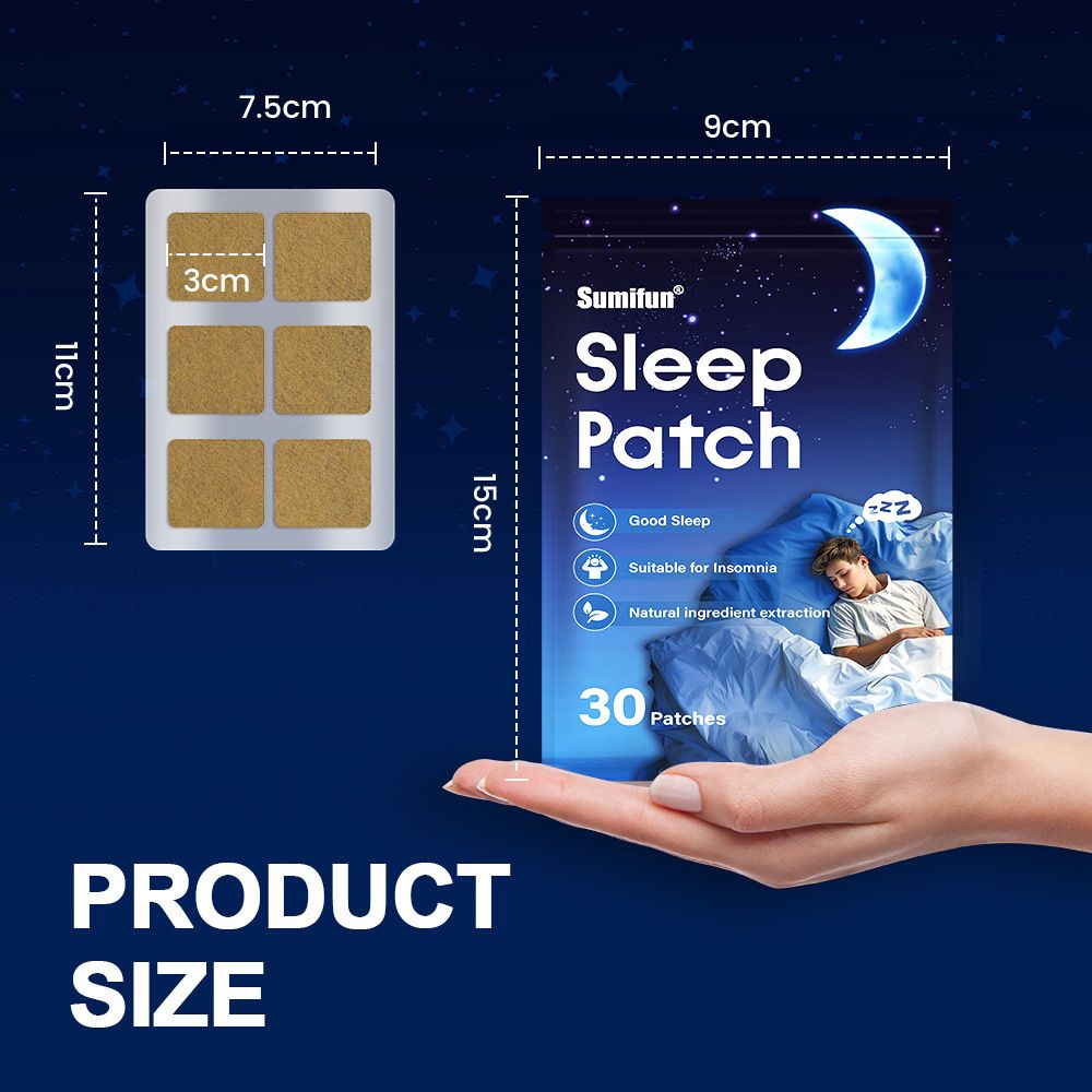 Sleep Patches - Amazon US FDA Cross-border E-commerce Medicated Plasters, Acupoint Patches, Health-preserving Patches to Aid Sleep Blue-蓝色 30 patches /bag