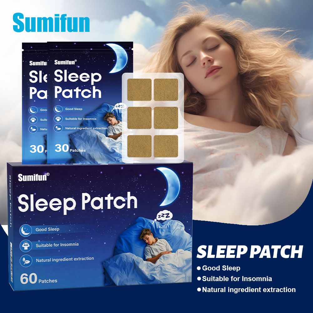 Sleep Patches - Amazon US FDA Cross-border E-commerce Medicated Plasters, Acupoint Patches, Health-preserving Patches to Aid Sleep Blue-蓝色 30 patches /bag