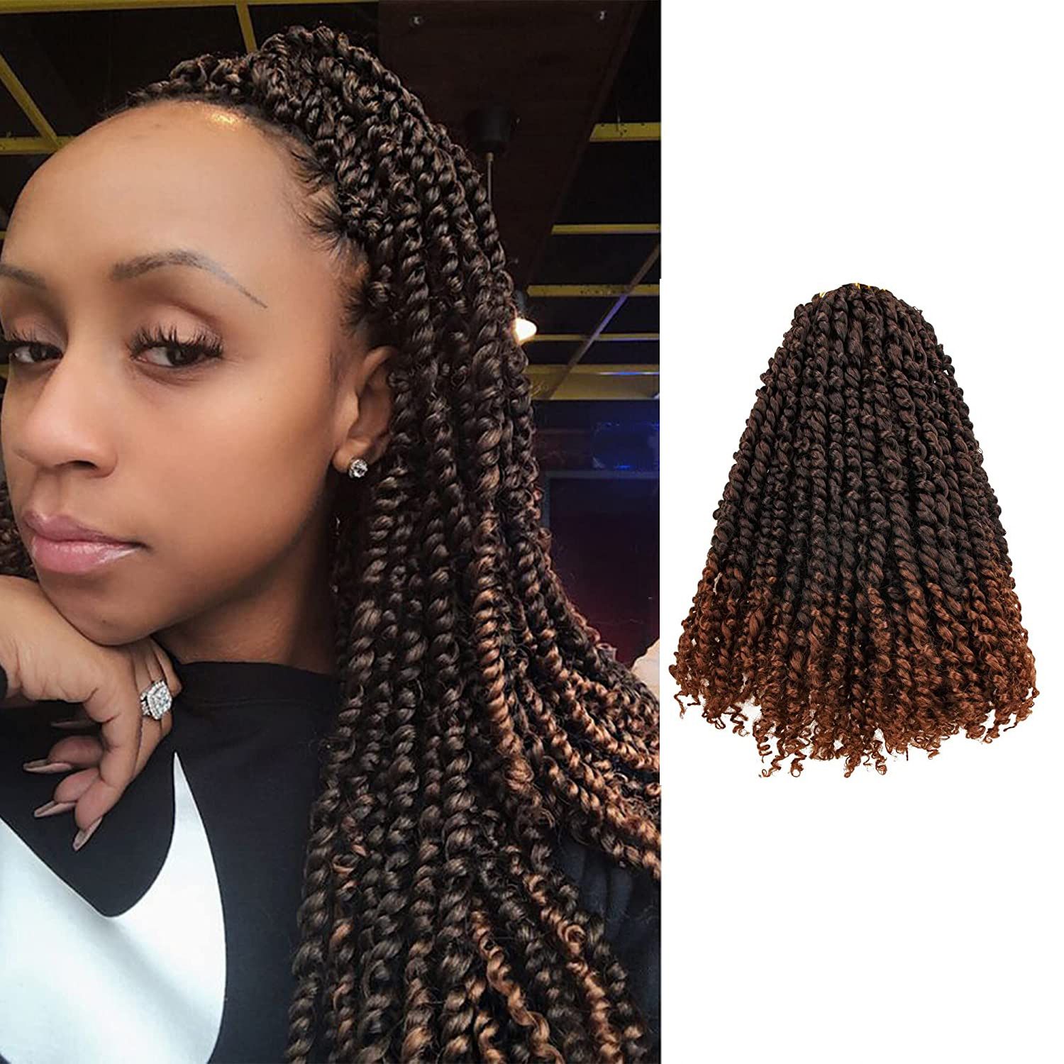 Synthetic hair wig with two braids and dirty braids dirty braids 10 inches butterfly Locs hook needle hair 1 10 inch