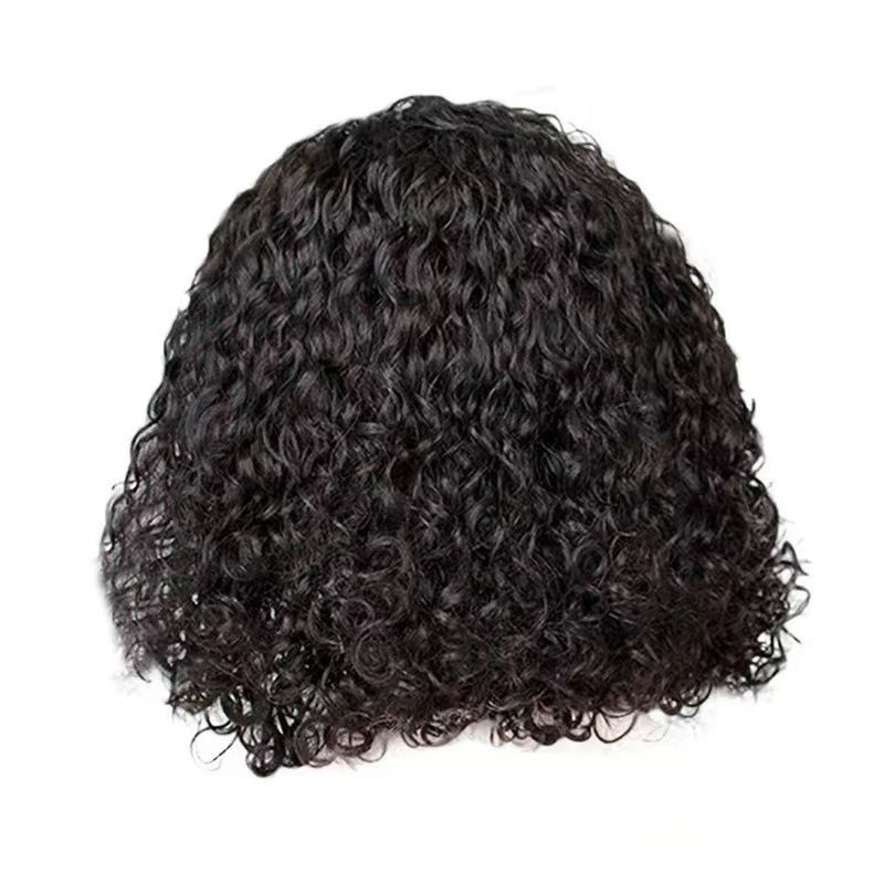 Short Hair Afro Kinky Curly Wigs for Women African Synthetic Cosplay Wigs Wholesale Black 10 inch