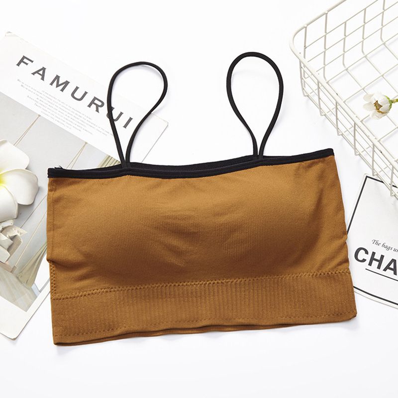 3PCS New seamless one-piece camisole strapless lingerie for girls, sexy, sporty, chest hugging, beautiful vest, bra lingerie for women black one size fits all