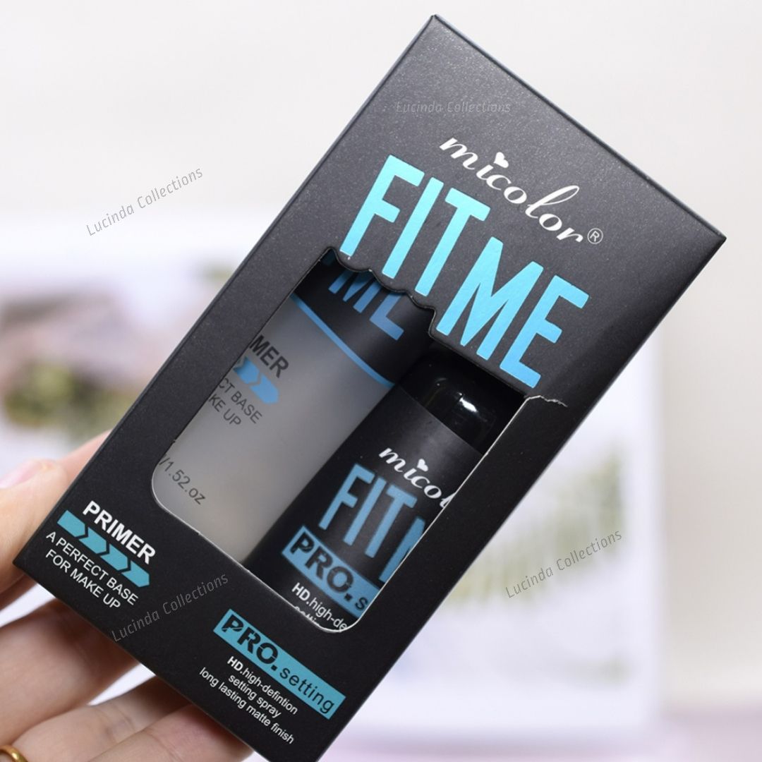 2 In 1 Micolor Fit Me Primer + Pro. Setting Spray Fixer HD High Definition long lasting Matte finish base for Makeup