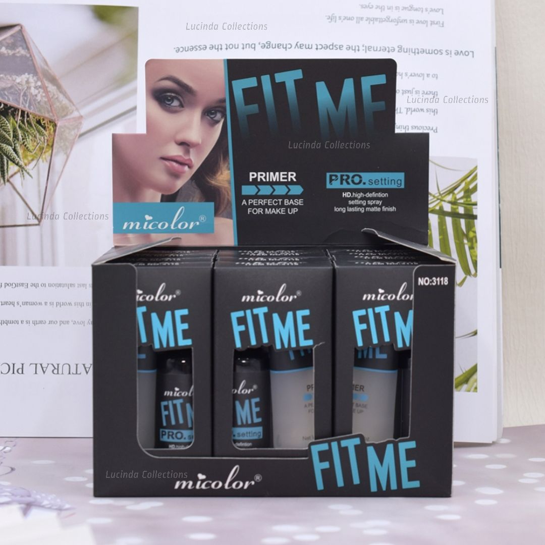 2 In 1 Micolor Fit Me Primer + Pro. Setting Spray Fixer HD High Definition long lasting Matte finish base for Makeup