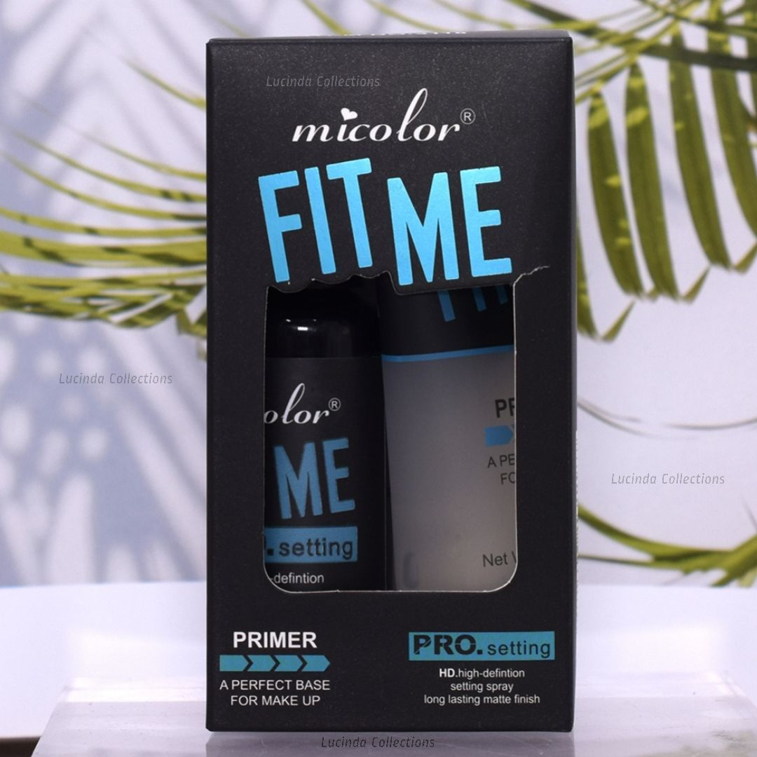 2 In 1 Micolor Fit Me Primer + Pro. Setting Spray Fixer HD High Definition long lasting Matte finish base for Makeup