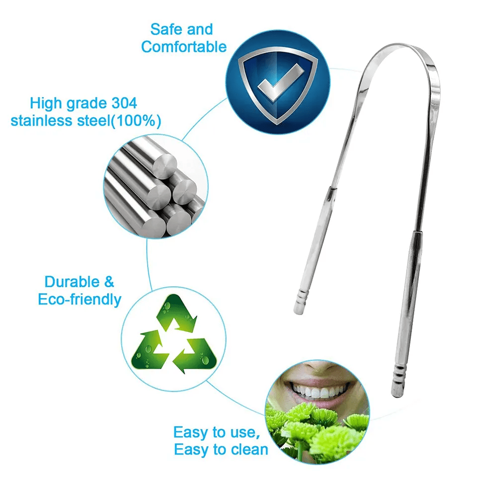 Seamless Tongue Cleaner, Tongue Cleaning Tool, Tongue Scraper Cleans Tongue in a Painless manner, Promotes Oral Health and Fresh Breath