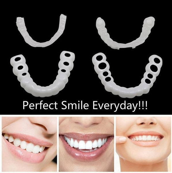 Upper and Lower Braces Cosmetic Snap On Instant Perfect Smile Comfort Fit Flex Teeth Veneers