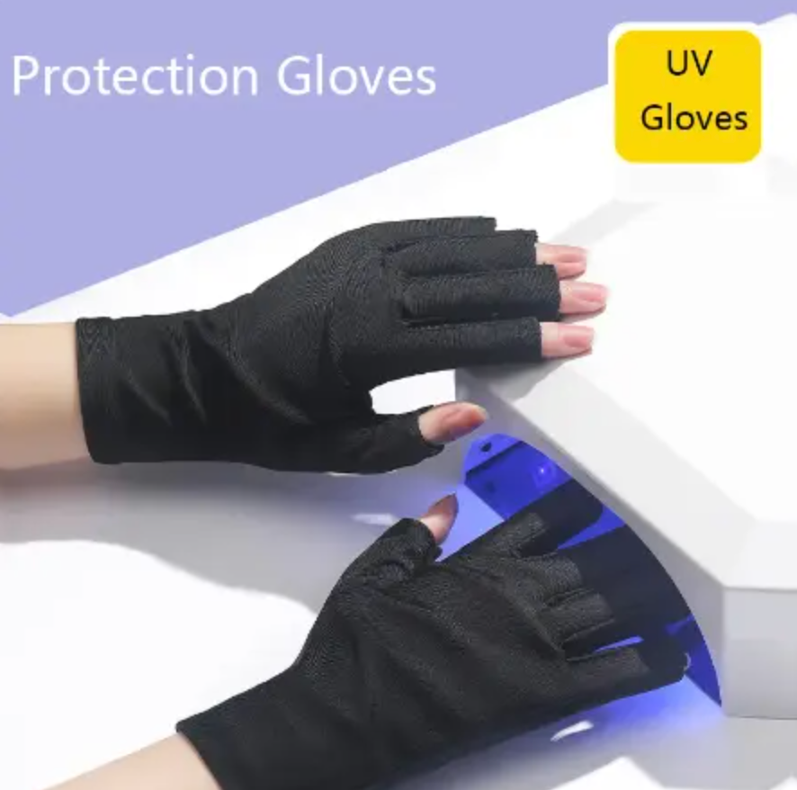 Anti UV Radiation Protection Gloves LED Lamp Nail UV Protection Glove Nail Art Gel Nail Dryer Light Nail Art Equipment