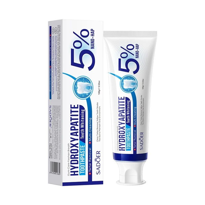 Hydroxyapatite whitening toothpaste, yellowing, toothstain removal, deodorization, cool and anti-cavity toothpaste