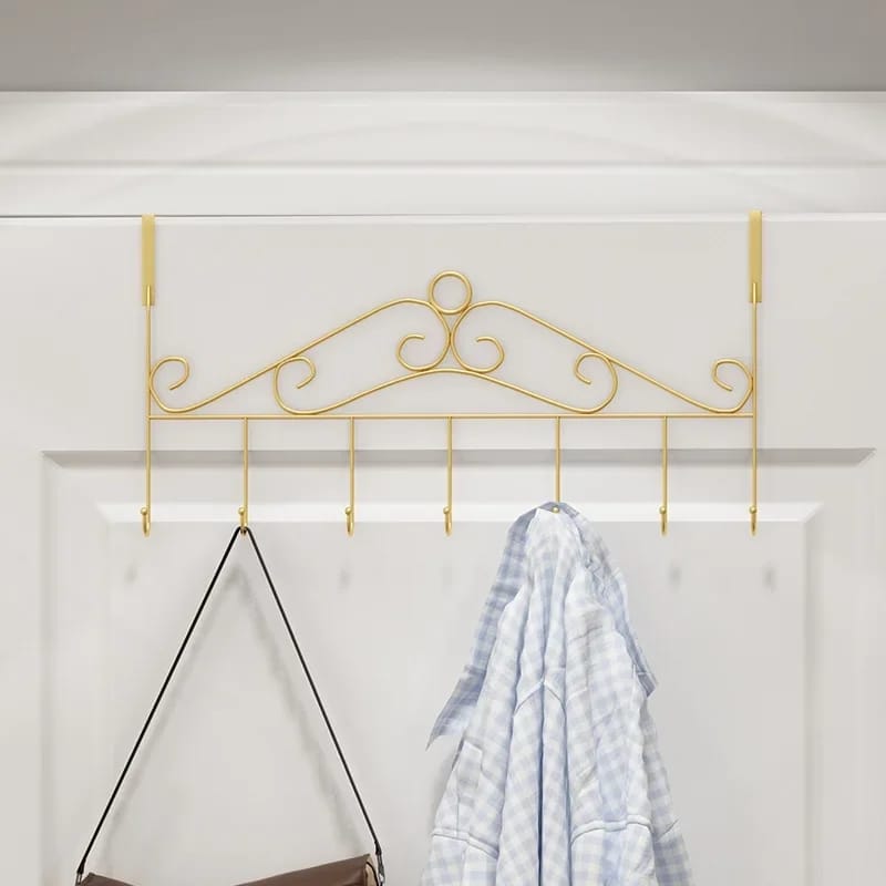 HIGH QUALITY GENERIC STRONG Over the Door Hanger Punch-free Clothes Hat Bag Hook for Kitchen Bathroom Towel Hook Key Holder Metal Hanger Bracket 7 Hooks!!!!!!!!!!!!!!!!!!!