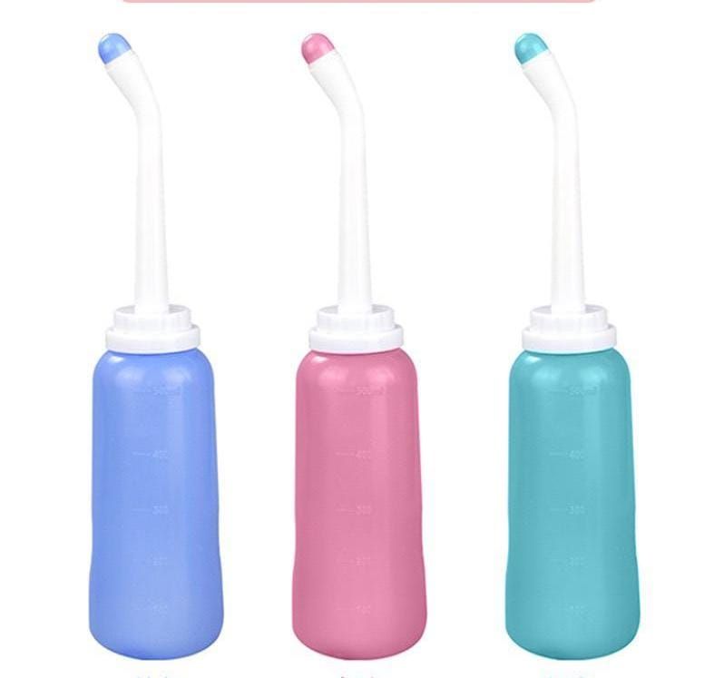 NEW Unisex Portable Travel Bidet with Bag, TPE Material Can Be Boiled, 17oz/500ml with 2 Sealing Rings, Essentials for Postpartum Perineal Care, Hemorrhoid Treatment, and Baby