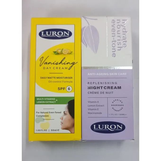 ORIGINAL Vanishing day cream and  Luron Night cream moisturizer for men and women. Skin care. Anti-aging skincare. Luron product. Good for all skin types and makes you look younger