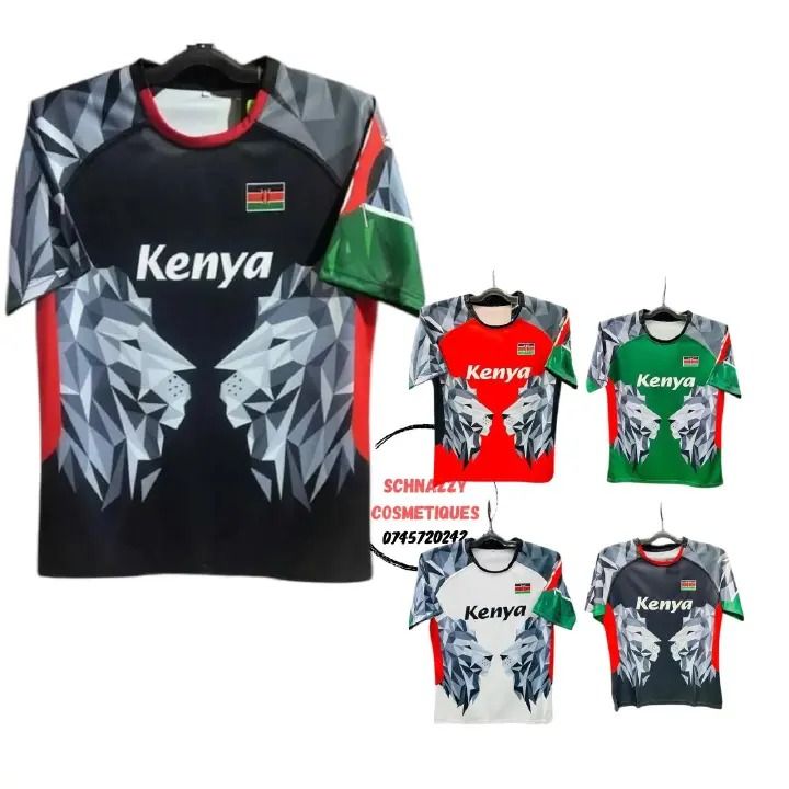 NEW TREND Unisex Kenyan Jersey Team Kenya RUGBY Jersey Kenyan Flag Soccer Soka Football Futaa Match Kenya Tshirt Weekend Daywear Gym Fitness Gameday Streetwear Airport Aesthetics Chill Travel Errands