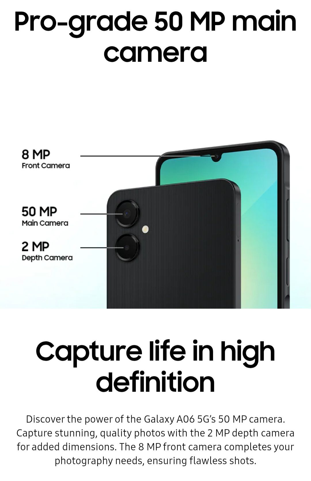 Limited Offer on the Samsung Galaxy A06 4G (Get a free charger, earphones and cover with it)