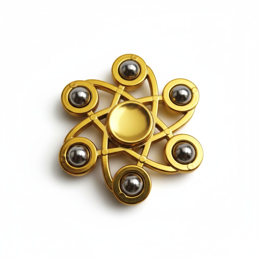 Atomic Spinner - Stress Reliever Fidget Toy for Play and Fun for All Ages to relieve Anxiety and help with Focus.