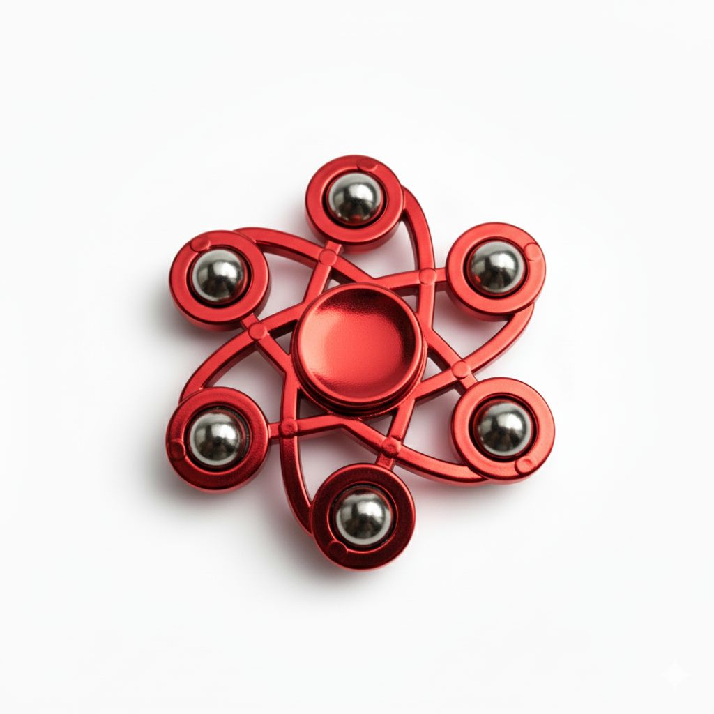 Atomic Spinner - Stress Reliever Fidget Toy for Play and Fun for All Ages to relieve Anxiety and help with Focus.