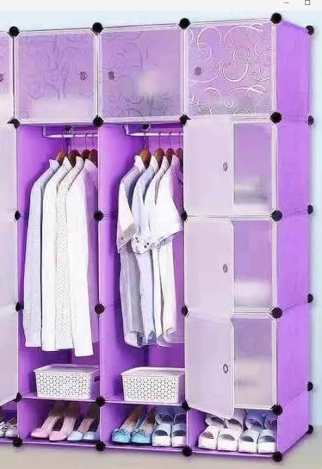DIY Heavy Duty 3 Column Portable Plastic Wadrobe.3 Column Plastic wadrobe is  perfect for all storage needs, highly portable and convenient. This 3 Column Plastic wardrobe is dust /water proof, breath