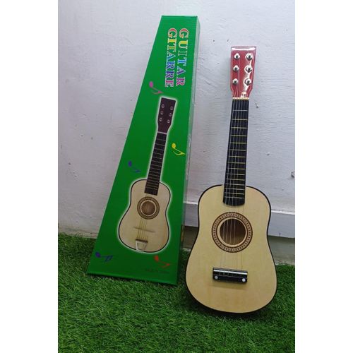 Kids' Acoustic Toy Guitar - 23 Inch 6-String Wooden Simulation Guitar for Beginners & Toddlers - Musical Instrument Learning Toy.Made from wood for a better feel, sound, and durability compared to all