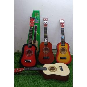 Kids' Acoustic Toy Guitar - 23 Inch 6-String Wooden Simulation Guitar for Beginners & Toddlers - Musical Instrument Learning Toy.Made from wood for a better feel, sound, and durability compared to all