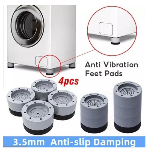 4Pcs Washing Machine Antivibration Anti Vibration Pads Shock And Noise Cancellation Pads.made of high quality resin fiber plastic and TPU glue. It has good bearing capacity, toughness and wear resista