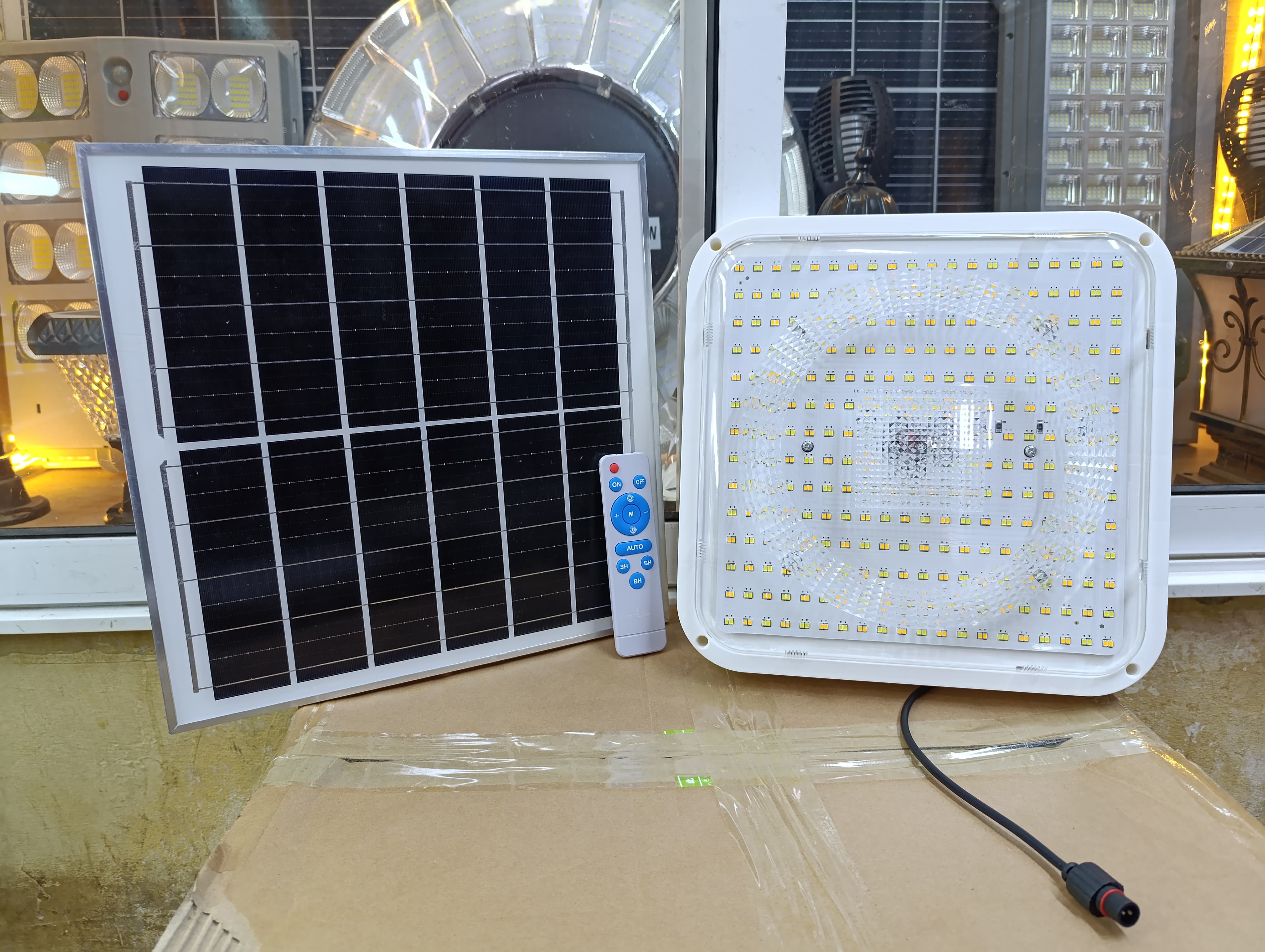 🎇800Watts Solar Lights Indoor Outdoor Ceiling Light with Remote, Dusk to Dawn Sensor/Timer🦋★★【Super Bright & Upgrade 3 Colors】 Our solar light is equipped with high-power lamp beads, which is bright