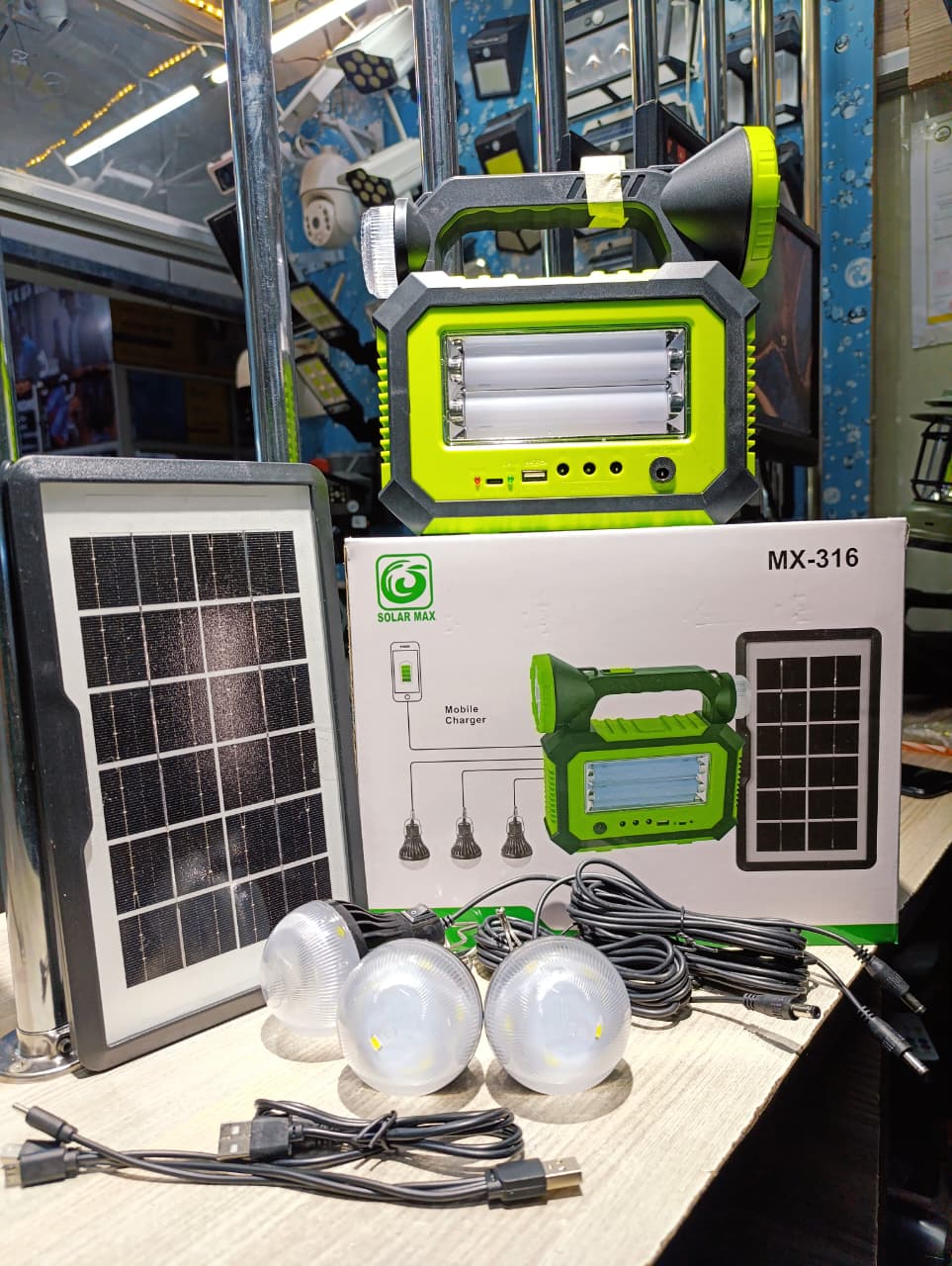 🎇Solarmax Solar Lighting System Kit With 3 LED Lights, Solar Panel, Power Cable And Multiple Phone Charger🦋offers a reliable and eco-friendly solution for your home, its is a comprehensive solution