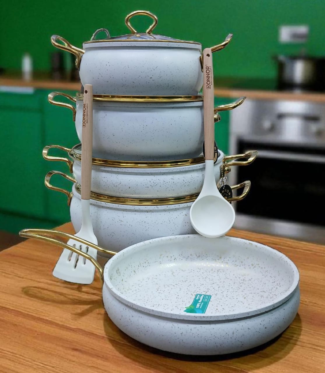 🎀DONT MISS OUT☀️Granite High quality HEAVY ELEGANT 11pcs Donnor serving/ cooking pots🎀Granite

Durable

Nonstick

Glass lids

Easy to clean

Even heat distribution