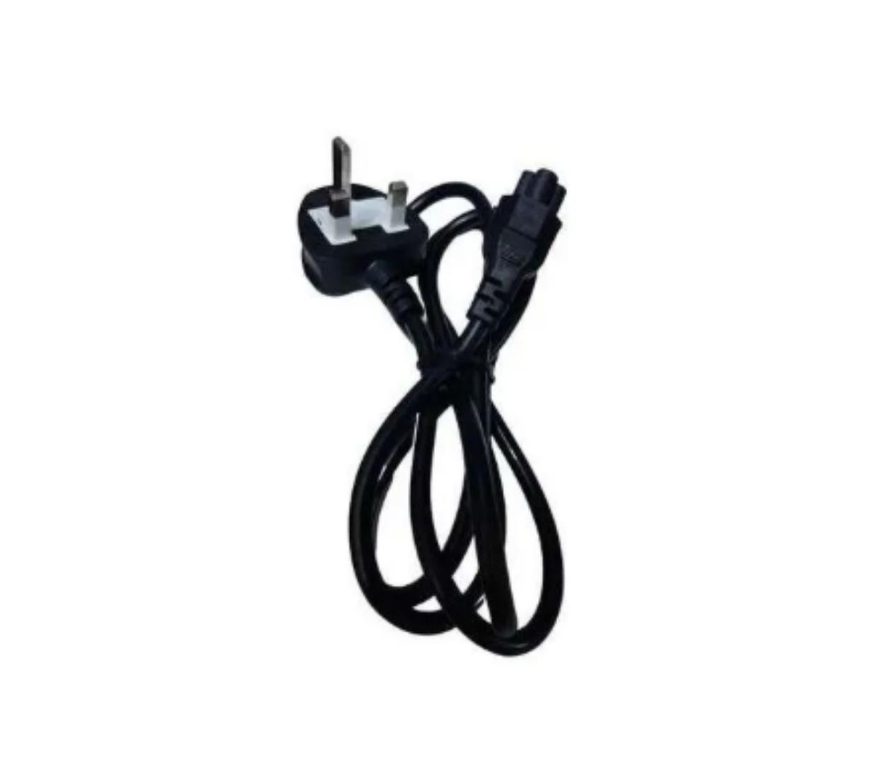 Laptop C5 Cloverleaf 3 pin UK type power cord for laptops and computers chargers. HP, Lenovo,Acer, Samsung,Dell, Toshiba