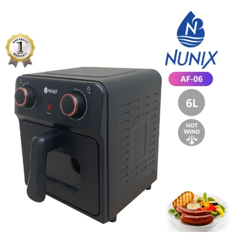 Nunix 6L Electric Air Fryer AF-5 Deep Fryer air fryer black