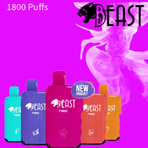1800 Puffs Beast rechargeable High Capacity Blueberry Ice Flavour Vape Pen - Ready To Puff And Go Electronic Cigarette Smoke Smoking Random 1800Puffs